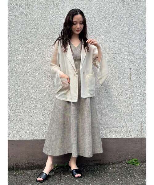 LAGUNAMOON 2WAYスリーブシアージャケット　　ブラウン　新品未使用 LAGUNAMOON（ラグナムーン） ジャケット テーラードジャケット 2WAY