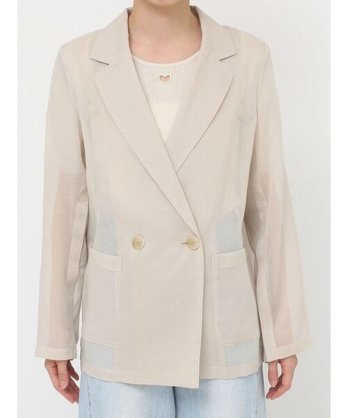 2WAYスリーブシアージャケット（テーラードジャケット