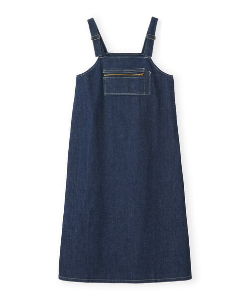 DANTON(ダントン)の「WOMEN'S DENIM OVERALLS SKIRT(スカート・レディース・インディゴブルー・36)」の2枚目の写真