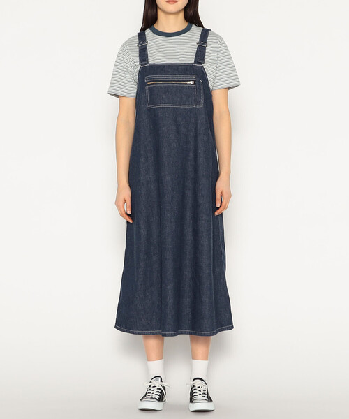 DANTON(ダントン)の「WOMEN'S DENIM OVERALLS SKIRT(スカート・レディース・インディゴブルー・36)」の1枚目の写真