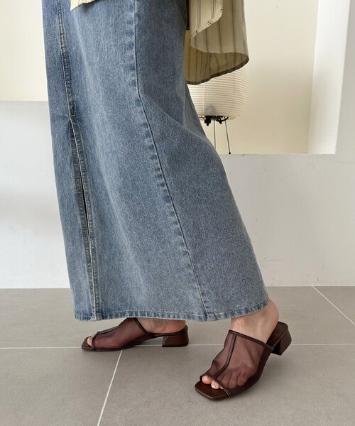 DISCOAT（ディスコート）の「【S～XLサイズ】チュールサンダル《WEB限定サイズあり》（サンダル・レディース・シルバー/ゴールド/ブラウン/ブラック・LARGE/X-LARGE/SMALL/MEDIUM）」の2枚目の写真