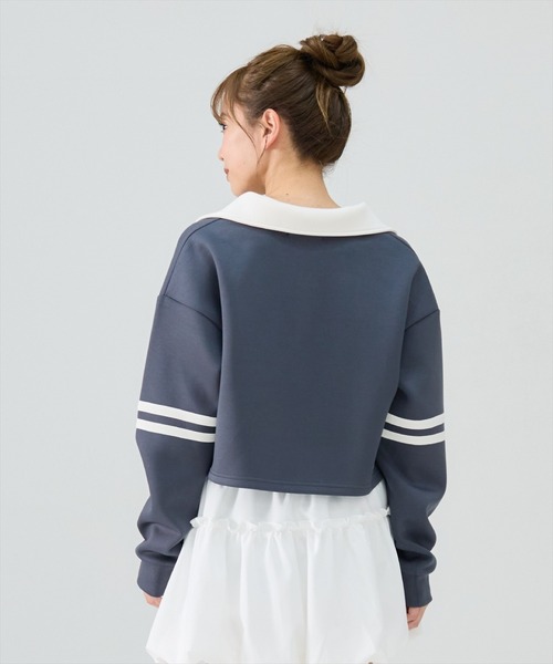 REDYAZEL(レディアゼル)の「ハート刺繍ラガートップス(Tシャツ/カットソー・レディース・ライトグレー/グレー/ブルー・FREE)」の16枚目の写真