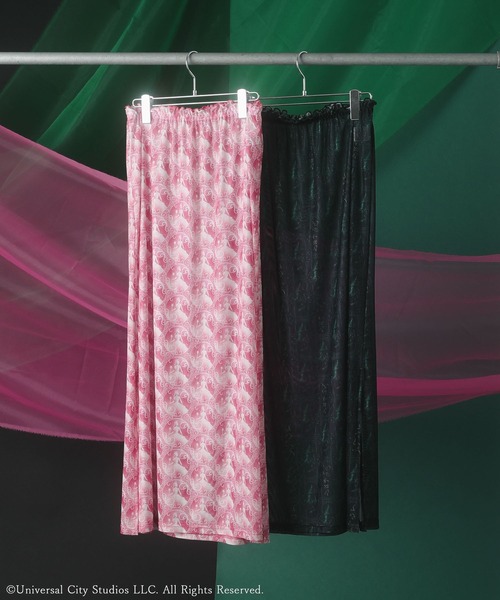 Green　Parks（グリーンパークス）の「■WICKED パターンシアースカート（スカート・レディース・ブラック/ピンク・FREE）」の10枚目の写真