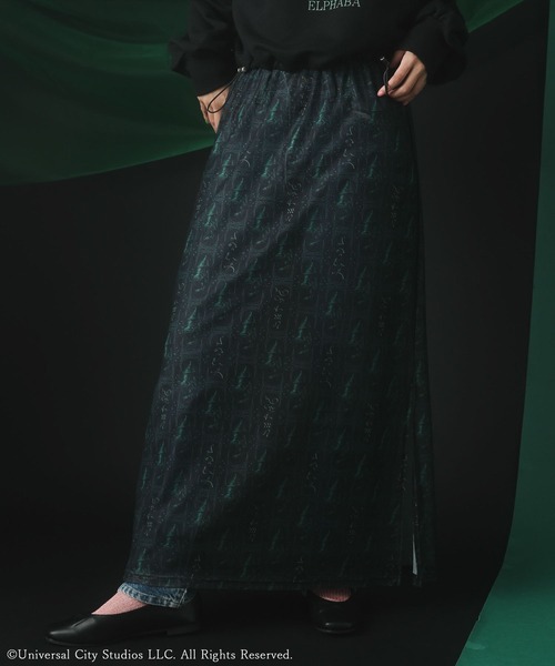 Green　Parks（グリーンパークス）の「■WICKED パターンシアースカート（スカート・レディース・ブラック/ピンク・FREE）」の7枚目の写真