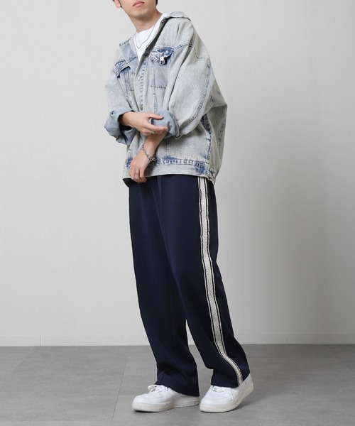 CORISCO（コリスコ）の「【CORISCO】 エステル テープ使い トラックパンツ / ライン柄（その他パンツ・メンズ・ブラック/ネイビー/チャコール・MEDIUM/X-LARGE/LARGE）」の21枚目の写真