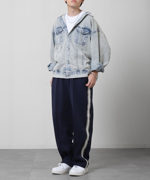 CORISCO（コリスコ）の「【CORISCO】 エステル テープ使い トラックパンツ / ライン柄（その他パンツ・メンズ・ブラック/ネイビー/チャコール・MEDIUM/X-LARGE/LARGE）」の22枚目の写真