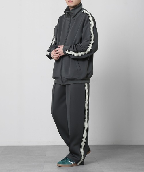 CORISCO（コリスコ）の「【CORISCO】 エステル テープ使い トラックパンツ / ライン柄（その他パンツ・メンズ・ブラック/ネイビー/チャコール・MEDIUM/X-LARGE/LARGE）」の12枚目の写真