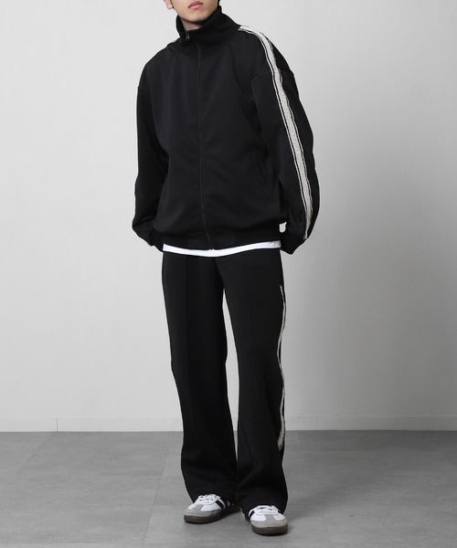 CORISCO（コリスコ）の「【CORISCO】 エステル テープ使い トラックパンツ / ライン柄（その他パンツ・メンズ・ブラック/ネイビー/チャコール・MEDIUM/X-LARGE/LARGE）」の9枚目の写真