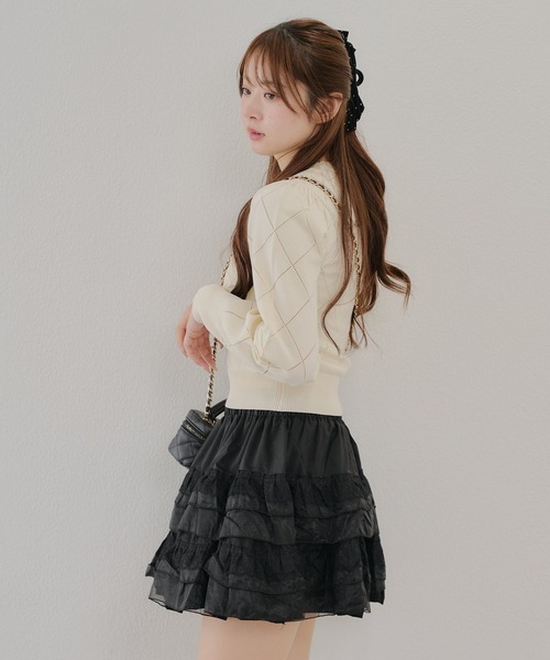 continuer de NICE CLAUP（コンティニューデナイスクラップ）の「【春の新作】パールリボンニット（ニット/セーター・レディース・アイボリー/ブルー/ブラック・FREE）」の5枚目の写真