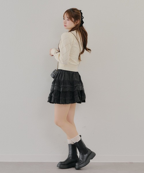 continuer de NICE CLAUP（コンティニューデナイスクラップ）の「【春の新作】パールリボンニット（ニット/セーター・レディース・アイボリー/ブルー/ブラック・FREE）」の8枚目の写真