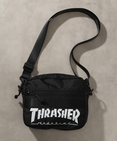 THRASHER（スラッシャー）の「【THRASHER/スラッシャー】コンパクト ミニショルダー/ポーチ（ショルダーバッグ・メンズ・カモフラージュ/ブラック/ブラック系その他・FREE）」の2枚目の写真