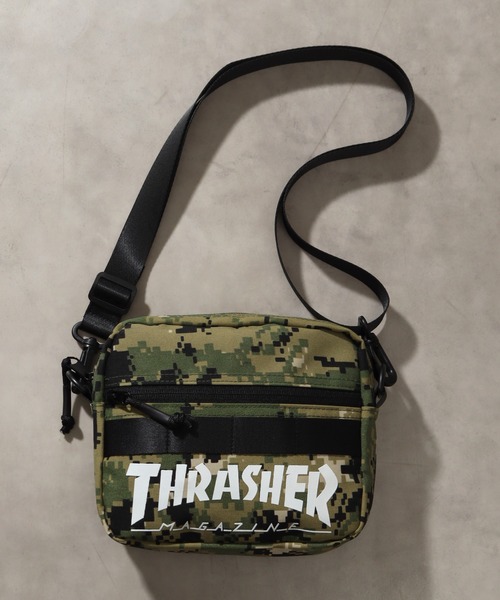THRASHER（スラッシャー）の「【THRASHER/スラッシャー】コンパクト ミニショルダー/ポーチ（ショルダーバッグ・メンズ・カモフラージュ/ブラック/ブラック系その他・FREE）」の3枚目の写真