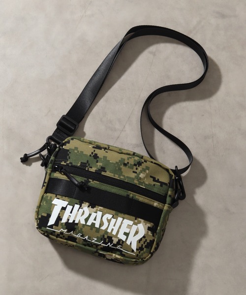 THRASHER(スラッシャー)の「【THRASHER/スラッシャー】コンパクト ミニショルダー/ポーチ(ショルダーバッグ・メンズ・カモフラージュ/ブラック/ブラック系その他・FREE)」の6枚目の写真
