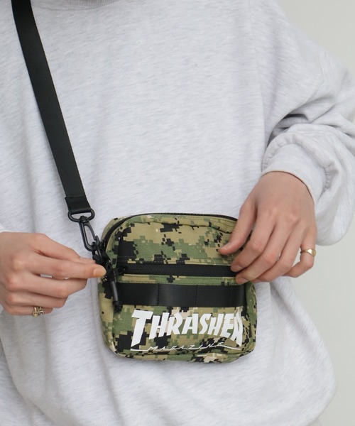THRASHER(スラッシャー)の「【THRASHER/スラッシャー】コンパクト ミニショルダー/ポーチ(ショルダーバッグ・メンズ・カモフラージュ/ブラック/ブラック系その他・FREE)」の12枚目の写真