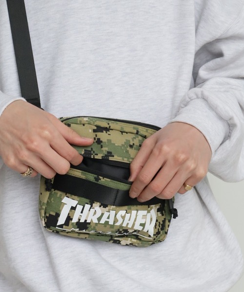 THRASHER(スラッシャー)の「【THRASHER/スラッシャー】コンパクト ミニショルダー/ポーチ(ショルダーバッグ・メンズ・カモフラージュ/ブラック/ブラック系その他・FREE)」の13枚目の写真