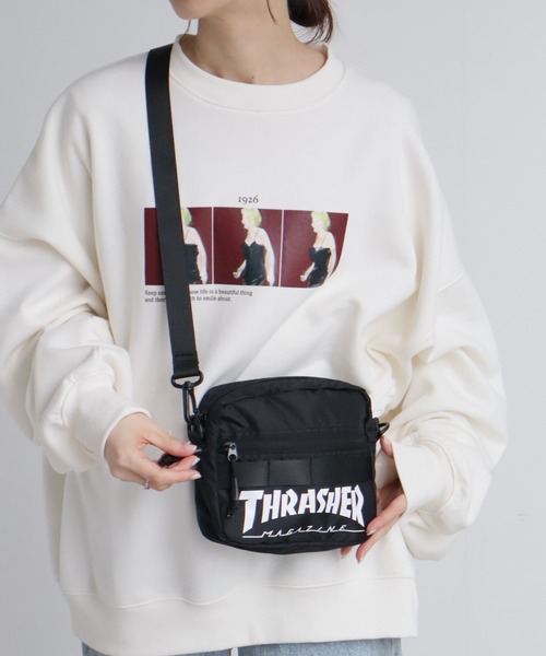 THRASHER(スラッシャー)の「【THRASHER/スラッシャー】コンパクト ミニショルダー/ポーチ(ショルダーバッグ・メンズ・カモフラージュ/ブラック/ブラック系その他・FREE)」の9枚目の写真