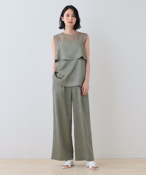 INDIVI(インディヴィ)の「【2点セット/洗える】カセット服 キャミ&ブラウス セットトップス(その他トップス・レディース・アイボリー/ブラック/オリーブ・05/13/15 /34/38)」の12枚目の写真