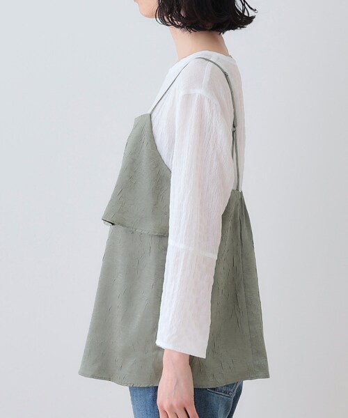 INDIVI(インディヴィ)の「【2点セット/洗える】カセット服 キャミ&ブラウス セットトップス(その他トップス・レディース・アイボリー/ブラック/オリーブ・05/13/15 /34/38)」の15枚目の写真
