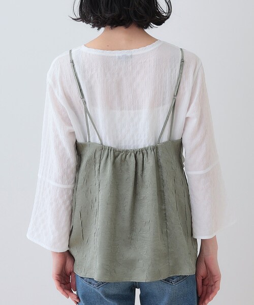 INDIVI(インディヴィ)の「【2点セット/洗える】カセット服 キャミ&ブラウス セットトップス(その他トップス・レディース・アイボリー/ブラック/オリーブ・05/13/15 /34/38)」の16枚目の写真