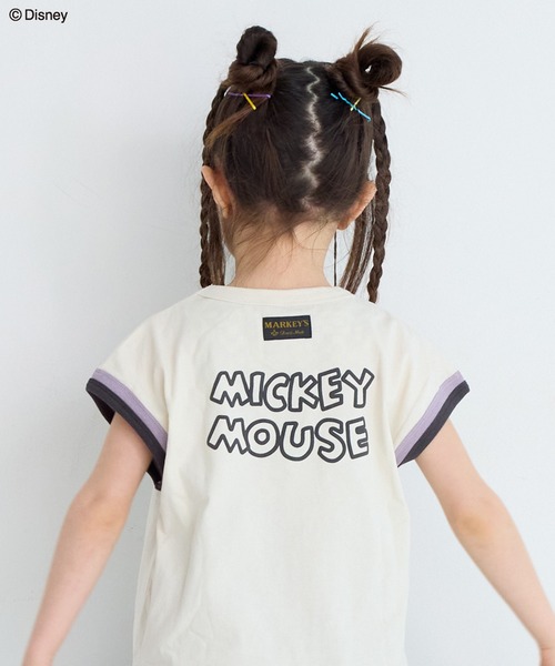 セール】【Disney】ミッキーマウス/リンガーTシャツ（Tシャツ