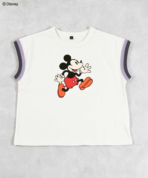 セール】【Disney】ミッキーマウス/リンガーTシャツ（Tシャツ