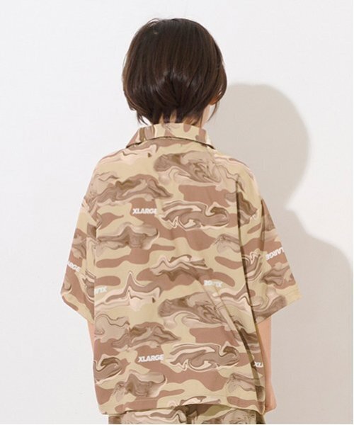 XLARGE KIDS（エクストララージキッズ）の「マーブル迷彩シャツ（シャツ/ブラウス・キッズ・ベージュ/ブルー・80ｃｍ/90cm/100cm/110cm/120cm/130cm/140cm）」の13枚目の写真