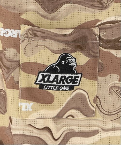 XLARGE KIDS（エクストララージキッズ）の「マーブル迷彩シャツ（シャツ/ブラウス・キッズ・ベージュ/ブルー・80ｃｍ/90cm/100cm/110cm/120cm/130cm/140cm）」の7枚目の写真