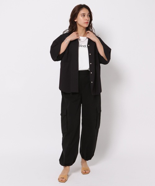 HEREIAM（ヘレイアム）の「【HEREIAM】アーバンワークシャツ（シャツ/ブラウス・レディース・カーキ/ブラック/オフホワイト・FREE）」の10枚目の写真