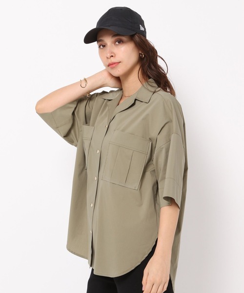 HEREIAM（ヘレイアム）の「【HEREIAM】アーバンワークシャツ（シャツ/ブラウス・レディース・カーキ/ブラック/オフホワイト・FREE）」の18枚目の写真