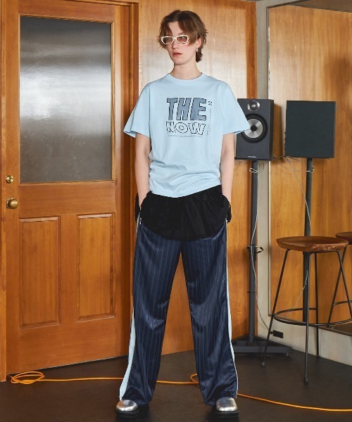 MAISON SPECIAL(メゾンスペシャル)の「Sideline Shadow Stripe Pants/サイドラインシャドーストライプパンツ(その他パンツ・レディース・アイボリー/ネイビー/ピンク・38/36)」の13枚目の写真