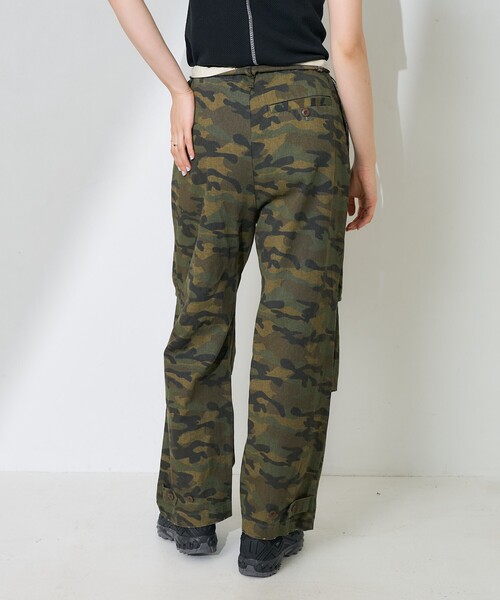 FREAK'S STORE(フリークスストア)の「ワンウォッシュ カモ柄パンツ/迷彩ワイドパンツ/カモ柄ダーツ入りパンツ(その他パンツ・レディース・オリーブ/ベージュ・フリ-)」の17枚目の写真