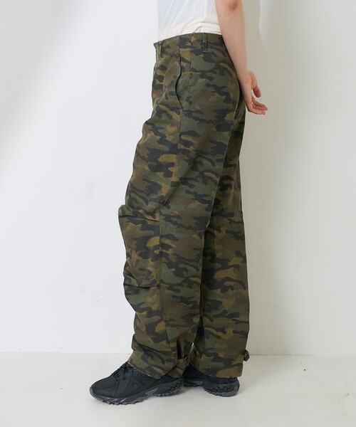 FREAK'S STORE(フリークスストア)の「ワンウォッシュ カモ柄パンツ/迷彩ワイドパンツ/カモ柄ダーツ入りパンツ(その他パンツ・レディース・オリーブ/ベージュ・フリ-)」の21枚目の写真