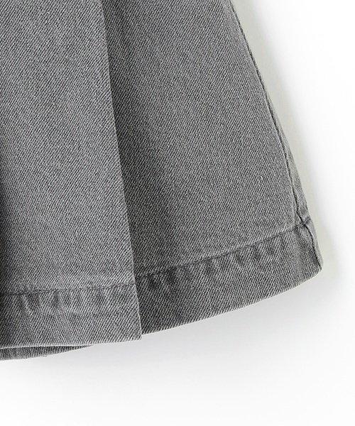 LOVETOXIC（ラブトキシック）の「美脚見えデニムプリーツスカート（スカート・キッズ・ブラック/ライトブルー/グレー/ブルー・M:150cm/S:140cm/L:160cm）」の14枚目の写真