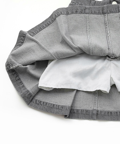 LOVETOXIC（ラブトキシック）の「美脚見えデニムプリーツスカート（スカート・キッズ・ブラック/ライトブルー/グレー/ブルー・M:150cm/S:140cm/L:160cm）」の15枚目の写真