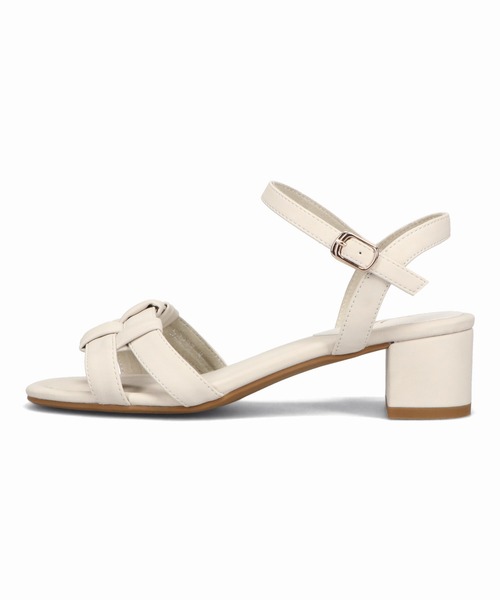 WA ORiental TRaffic(ダブルエーオリエンタルトラフィック)の「編み込みヒールサンダル/52203(サンダル・レディース・ベージュ/グリーン/イエロー・S/LL/L/M/SS/3L)」の4枚目の写真