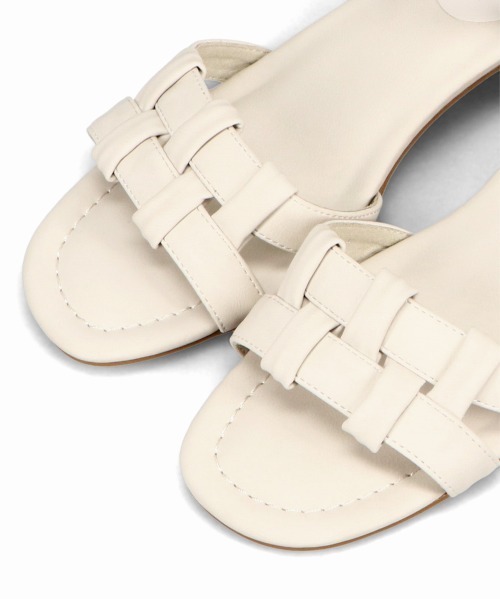 WA ORiental TRaffic(ダブルエーオリエンタルトラフィック)の「編み込みヒールサンダル/52203(サンダル・レディース・ベージュ/グリーン/イエロー・S/LL/L/M/SS/3L)」の6枚目の写真