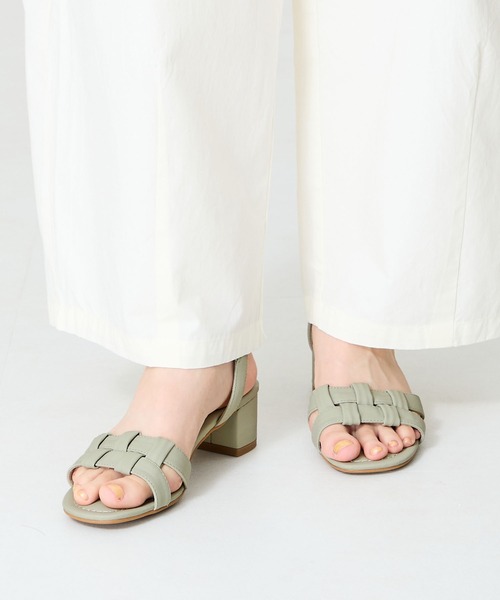 WA ORiental TRaffic(ダブルエーオリエンタルトラフィック)の「編み込みヒールサンダル/52203(サンダル・レディース・ベージュ/グリーン/イエロー・S/LL/L/M/SS/3L)」の22枚目の写真