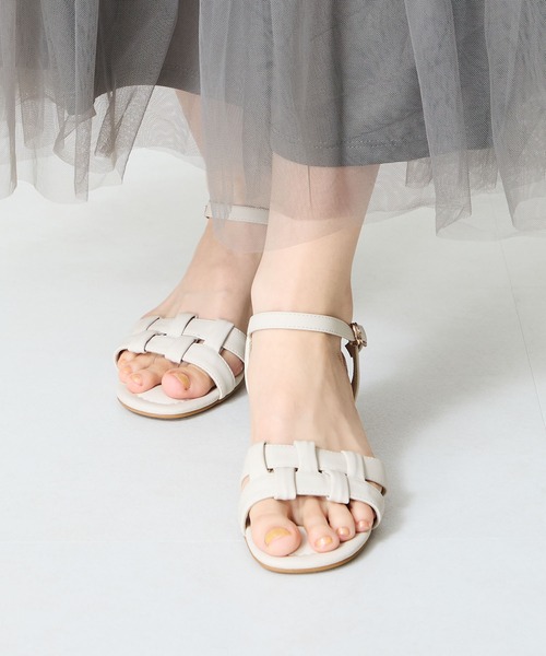 WA ORiental TRaffic(ダブルエーオリエンタルトラフィック)の「編み込みヒールサンダル/52203(サンダル・レディース・ベージュ/グリーン/イエロー・S/LL/L/M/SS/3L)」の13枚目の写真