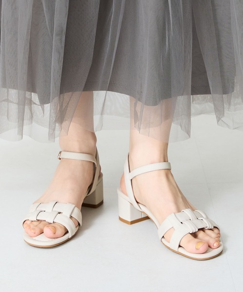 WA ORiental TRaffic(ダブルエーオリエンタルトラフィック)の「編み込みヒールサンダル/52203(サンダル・レディース・ベージュ/グリーン/イエロー・S/LL/L/M/SS/3L)」の15枚目の写真