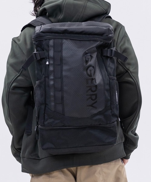 GERRY(ジェリー)の「【Y】〔GERRY/ジェリー】撥水レインカバー付き ボックス型 バックパック(バックパック/リュック・メンズ・ブラック/シルバー・FREE)」の18枚目の写真