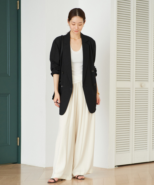 plage（プラージュ）の「《追加》R’IAM AIR ジャケット（テーラードジャケット・レディース・ブラック・36）」の2枚目の写真