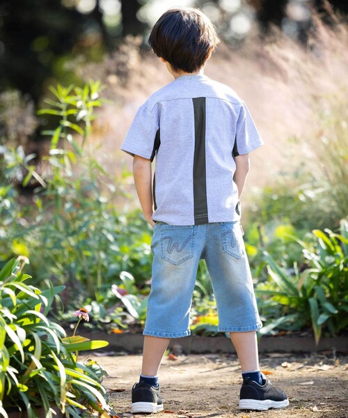 WASK(ワスク)の「6分丈合皮タグストレッチデニムパンツ(100~160cm)(デニムパンツ・キッズ・ブルー/グレー・140cm/130cm/150cm/160cm)」の10枚目の写真