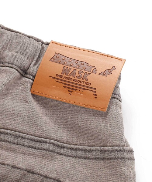 WASK(ワスク)の「6分丈合皮タグストレッチデニムパンツ(100~160cm)(デニムパンツ・キッズ・ブルー/グレー・140cm/130cm/150cm/160cm)」の7枚目の写真