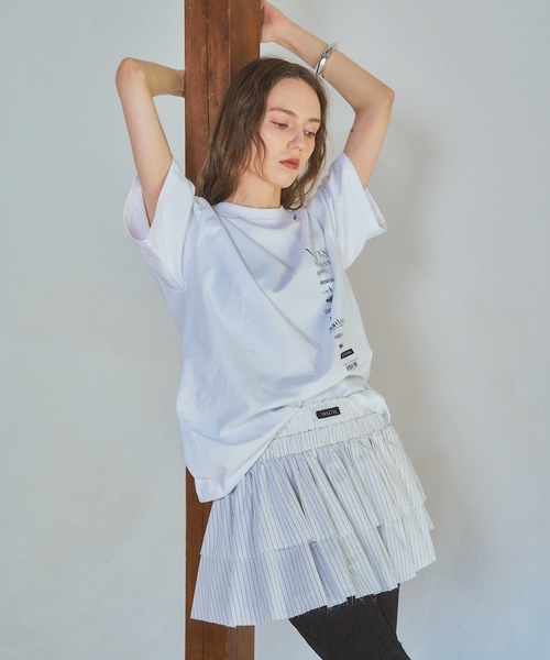VIOLETTA ストライプ柄ギャザーフリルベルト& スラックス　セット売り セール】ストライプ柄ギャザーフリルベルト（ベルト）｜VIOLETTA