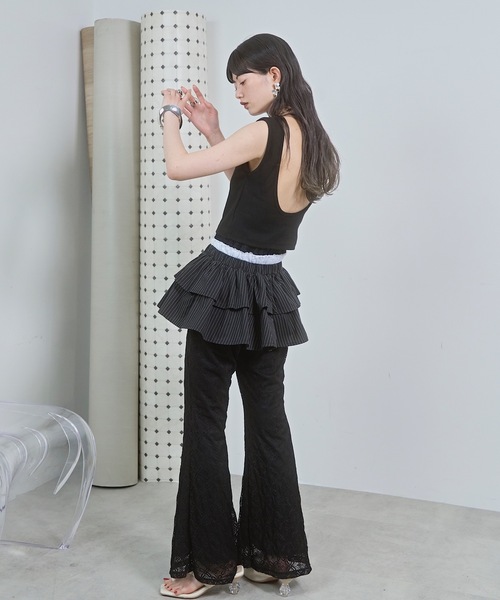 セール】ストライプ柄ギャザーフリルベルト（ベルト）｜VIOLETTA