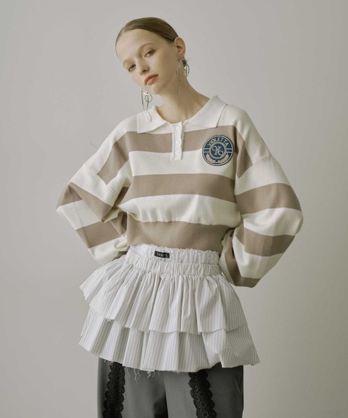 セール】ストライプ柄ギャザーフリルベルト（ベルト）｜VIOLETTA