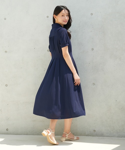 TRUDEA（トルディア）の「ハーフZIPワンピース（ワンピース・レディース・チャコールグレー/ネイビー/ラベンダー・MEDIUM）」の7枚目の写真