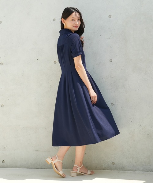 TRUDEA（トルディア）の「ハーフZIPワンピース（ワンピース・レディース・チャコールグレー/ネイビー/ラベンダー・MEDIUM）」の8枚目の写真