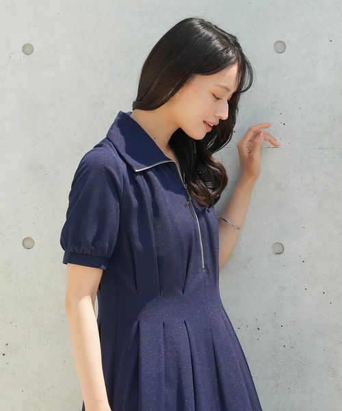 TRUDEA（トルディア）の「ハーフZIPワンピース（ワンピース・レディース・チャコールグレー/ネイビー/ラベンダー・MEDIUM）」の13枚目の写真