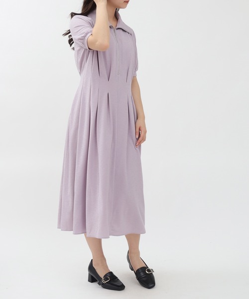 TRUDEA（トルディア）の「ハーフZIPワンピース（ワンピース・レディース・チャコールグレー/ネイビー/ラベンダー・MEDIUM）」の18枚目の写真